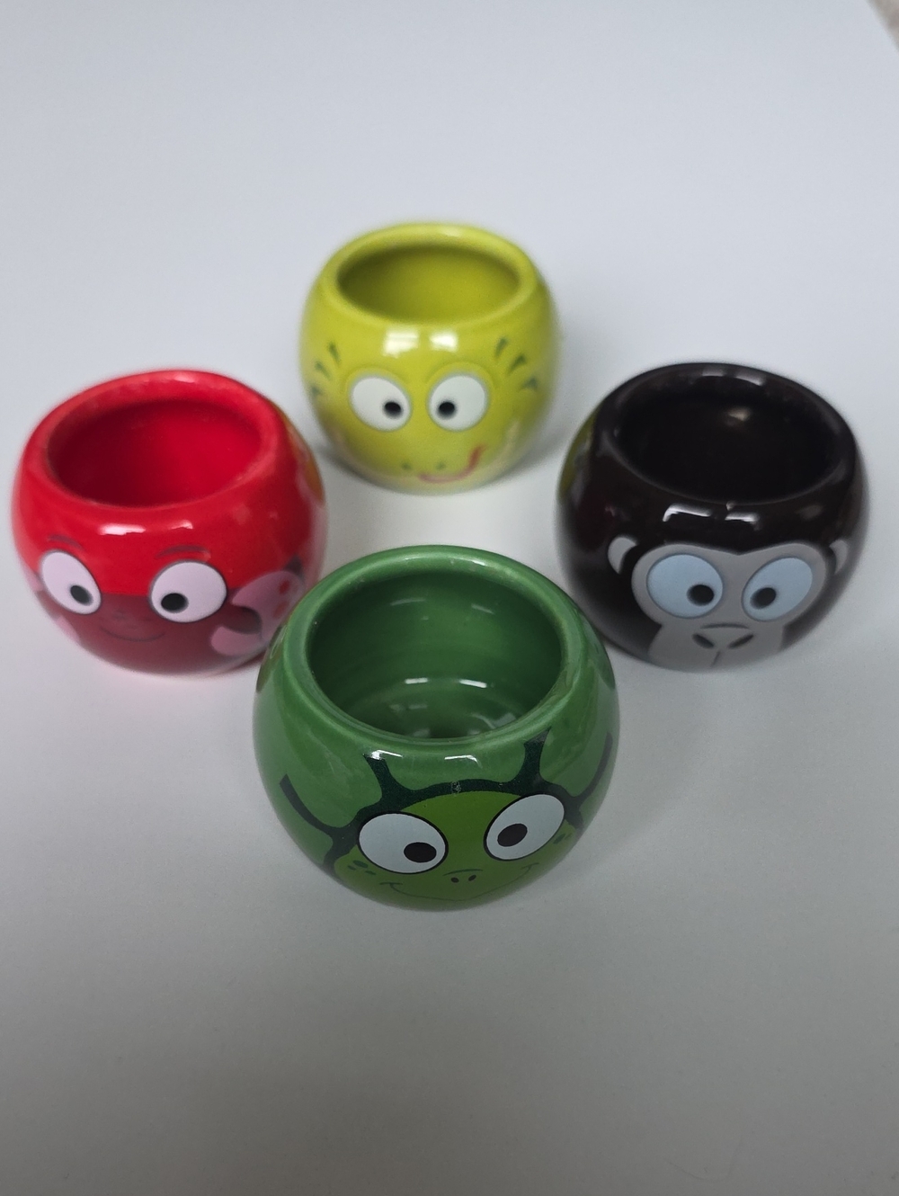Animal Theme Ceramic Succulent Pots - Set Of 4